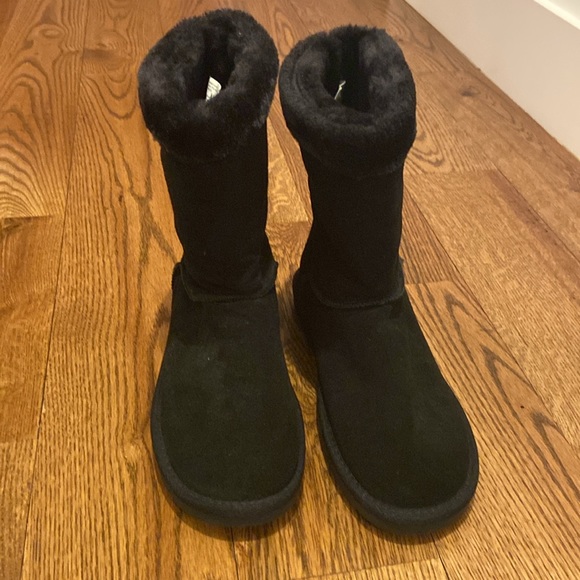 Serra boots Black Suede Leather Upper Faux Fur Lining Comfortable - Picture 3 of 3